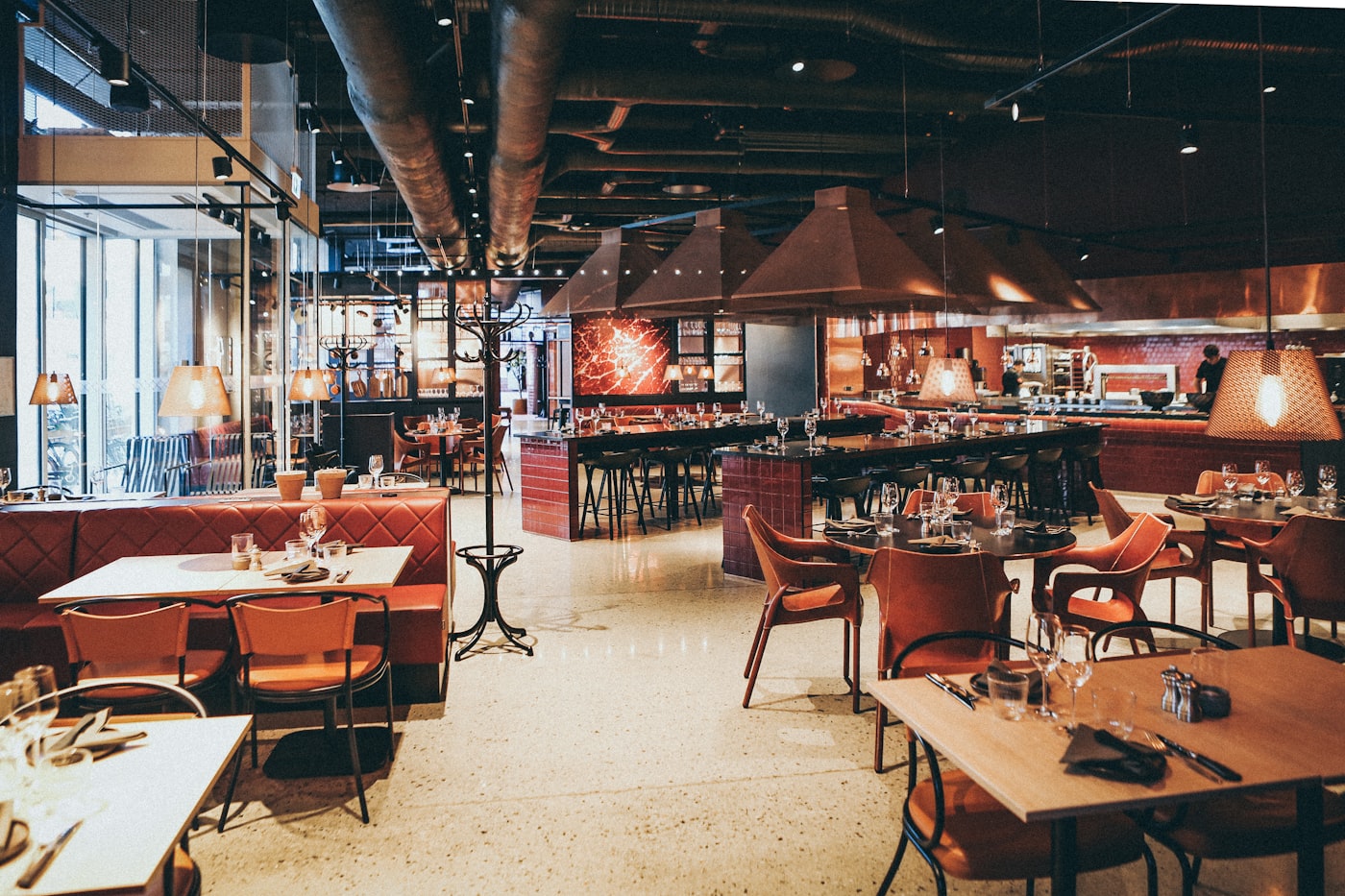 Interior de restaurante de lujo