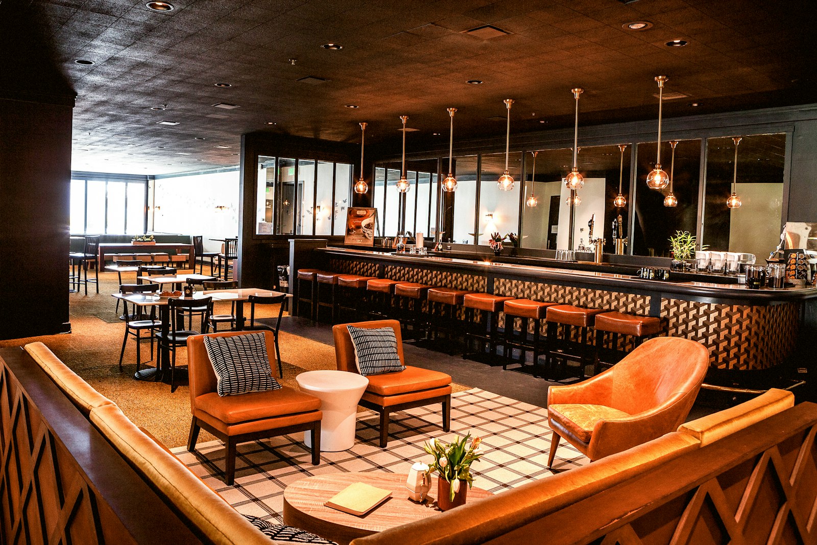 Interior de restaurante de lujo